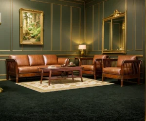 Solid Wood William Sofa Set