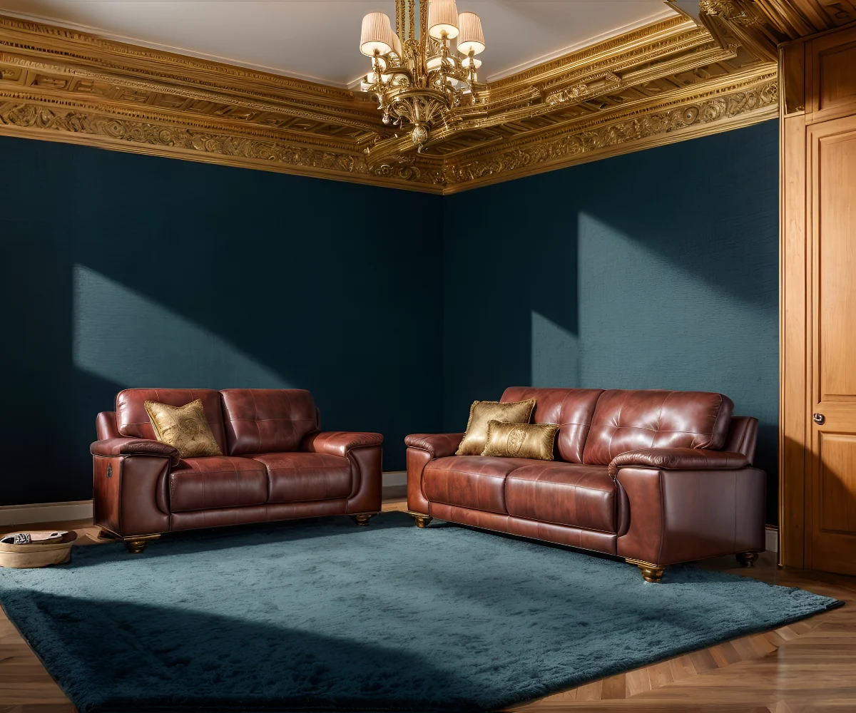 B&B Italia Charles Premium Leather Sofa