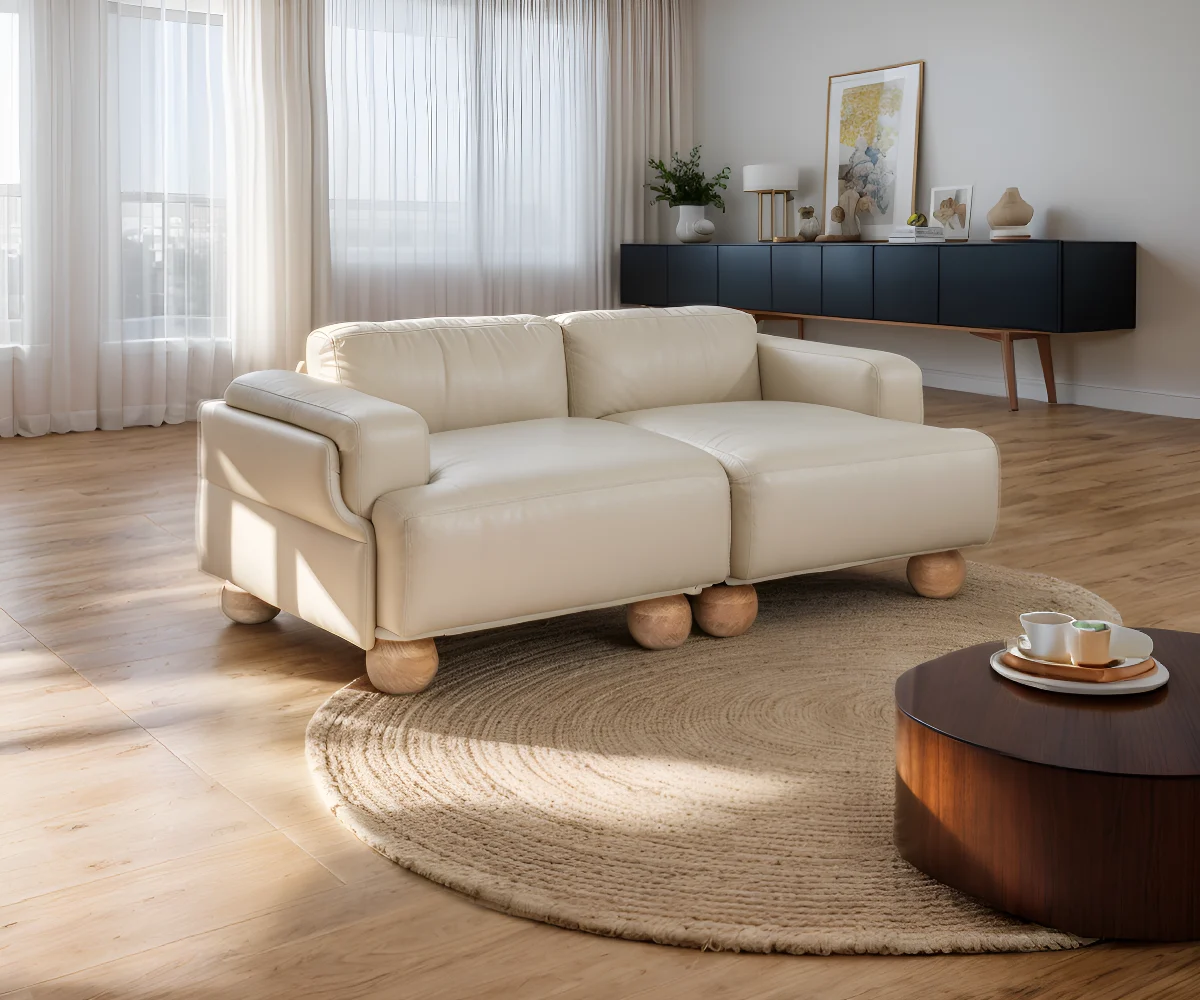 Bauhaus Bend Premium Leather Sofa