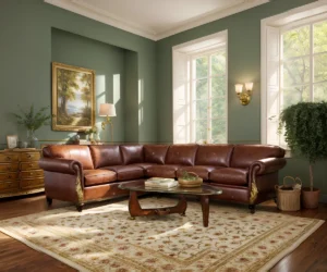 C Sofa Evam L Shape Premium Leather Sofa