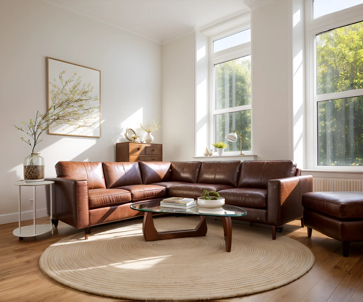 Duresta Kensington L Shape Premium Leather Sofa