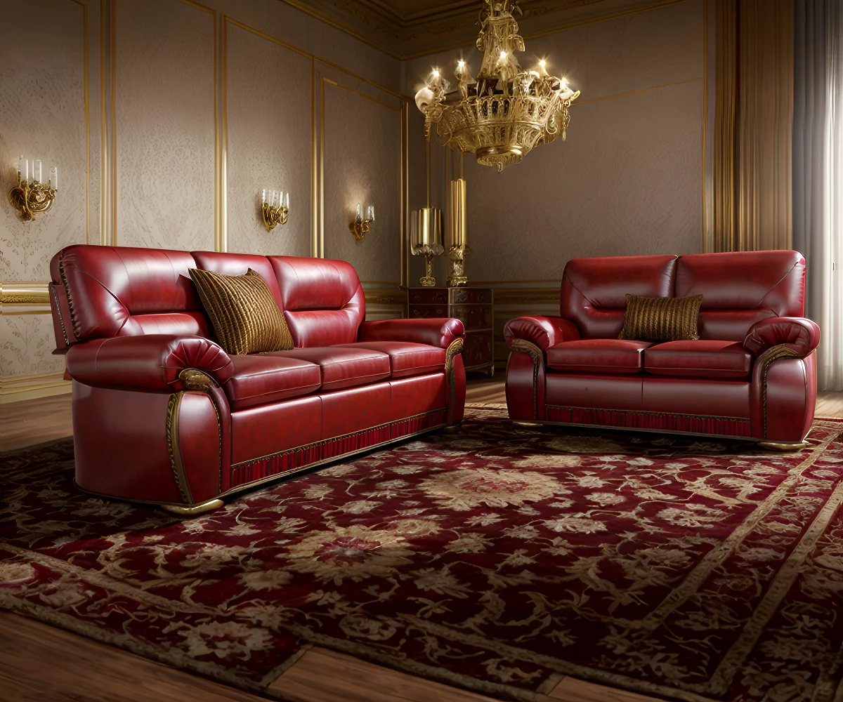 Iota Luex italian Leather Sofa
