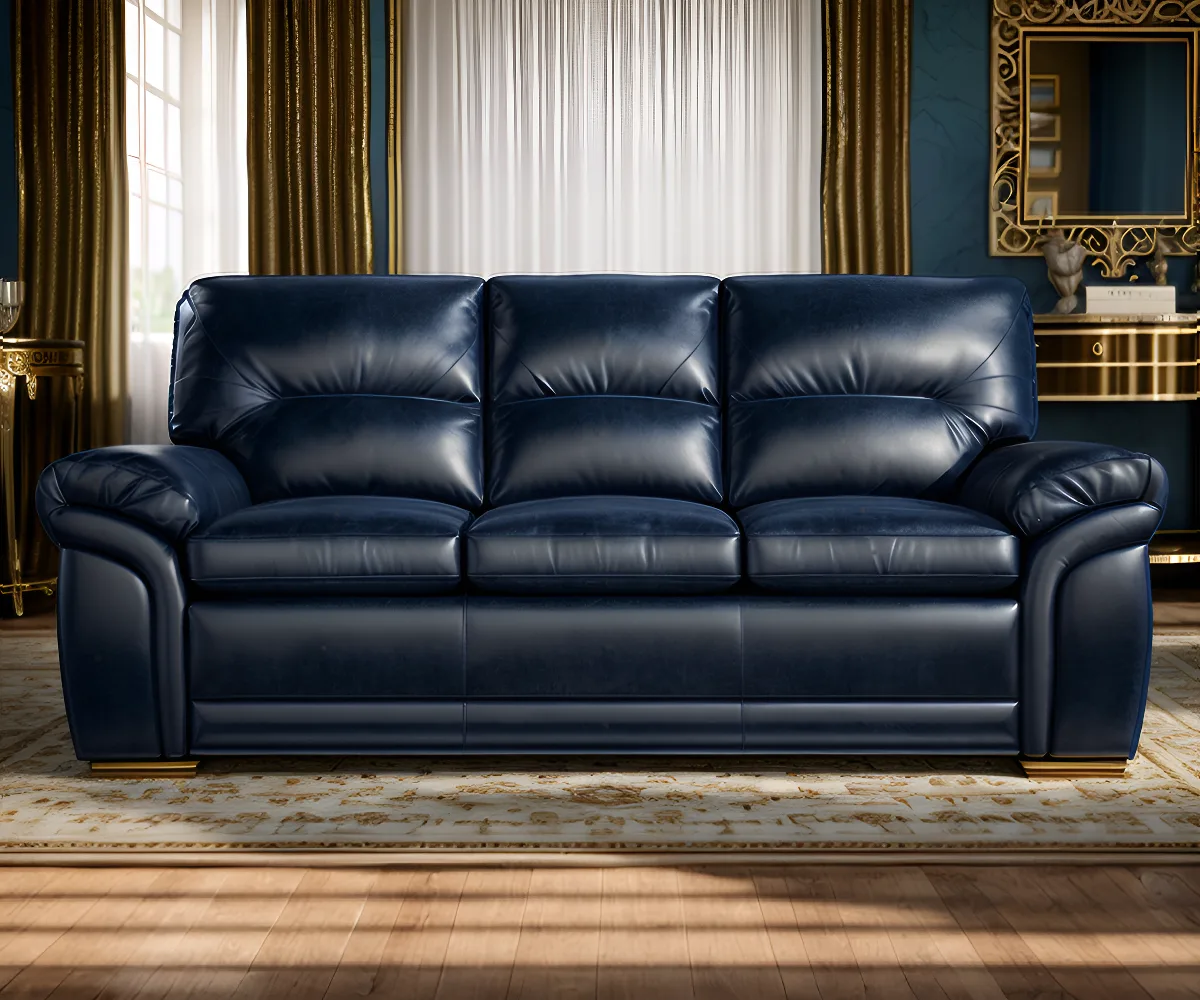 Versace Premium Leather 3 Seater Sofa