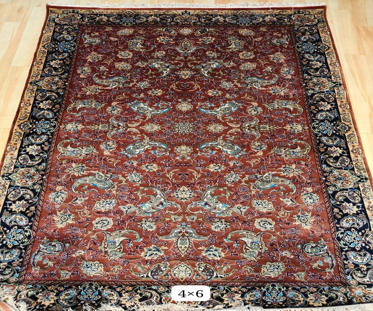 Chinese Hand Knoted Silk Carpet