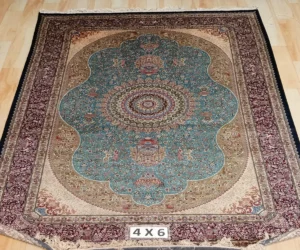 Kehkasha Hand Knotted Silk Carpet