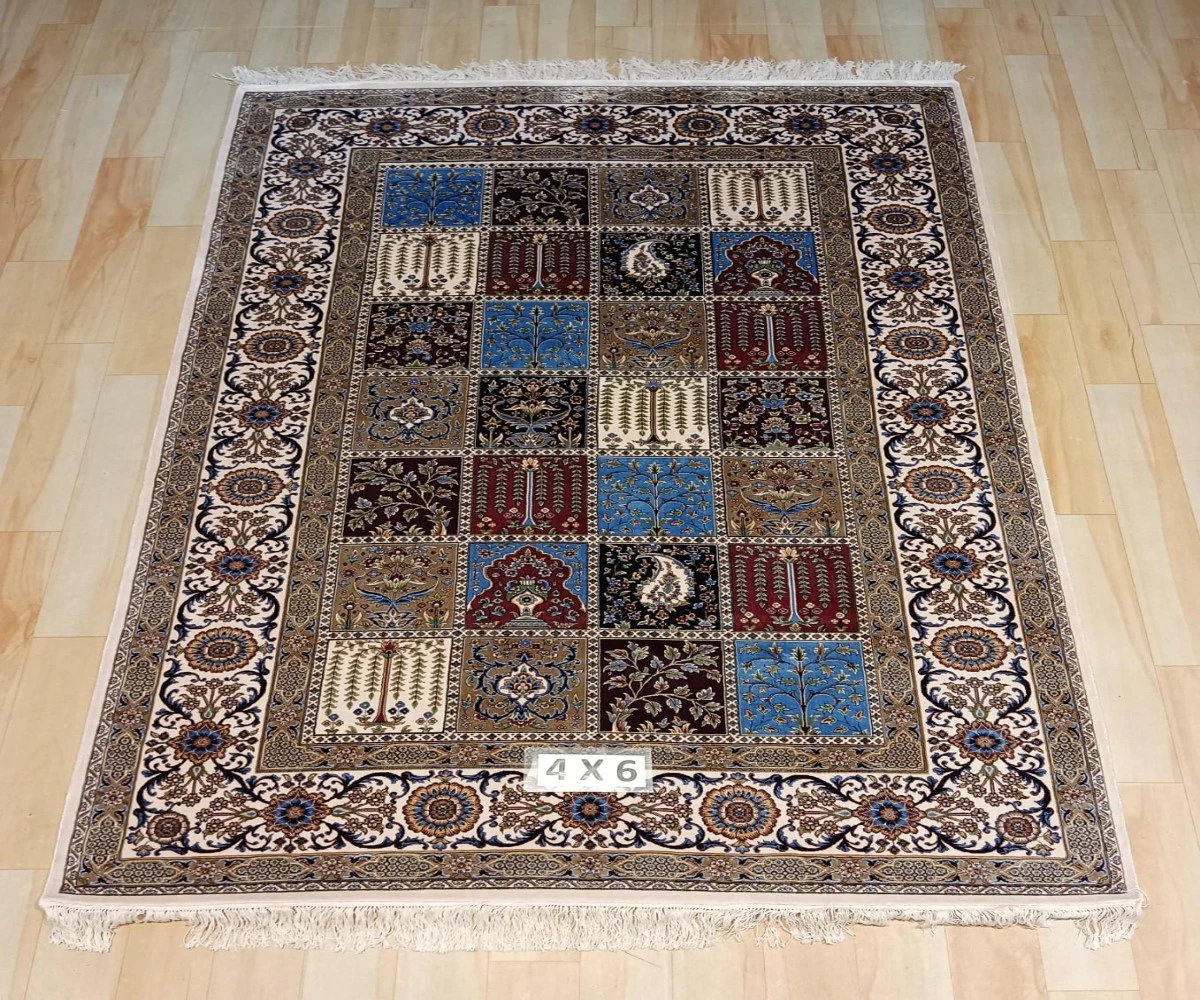 Rangeen Nazaare Hand Knotted Silk Carpet